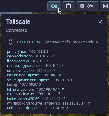 Tailscale Widget v0.2.0